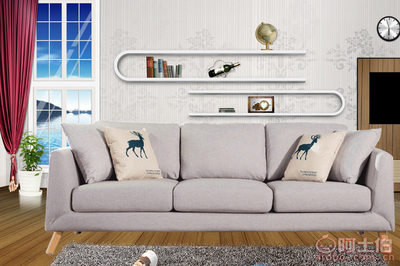 小户型客厅的北欧风情之选 福永如帆逸可拆洗布艺组合沙发
